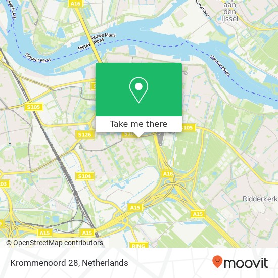 Krommenoord 28, 3079 ZT Rotterdam Karte