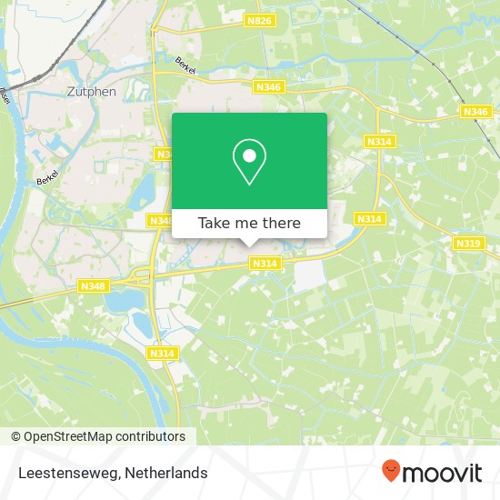 Leestenseweg, 7207 KJ Zutphen map