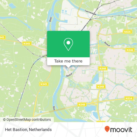 Het Bastion, 7201 GX Zutphen Karte