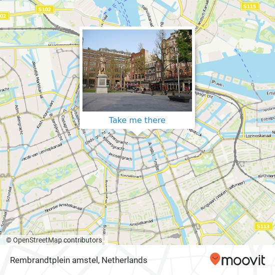 Rembrandtplein amstel, 1017 DA Amsterdam map