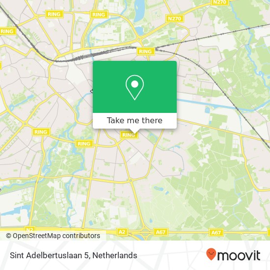 Sint Adelbertuslaan 5, 5643 PK Eindhoven Karte