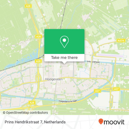Prins Hendrikstraat 7, 7902 BX Hoogeveen Karte
