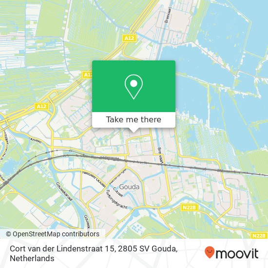 Cort van der Lindenstraat 15, 2805 SV Gouda map