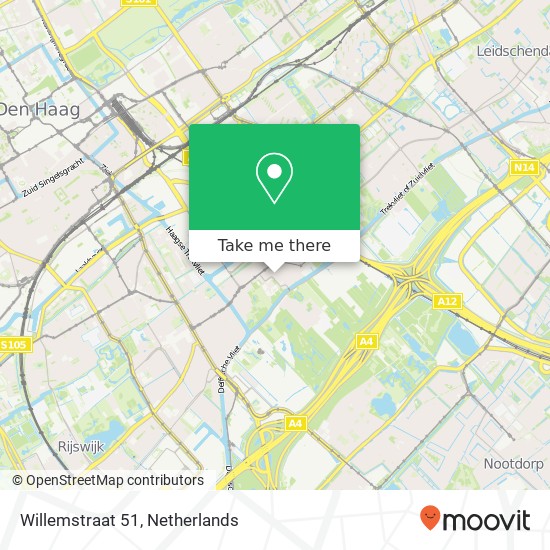 Willemstraat 51, 2275 CP Voorburg map
