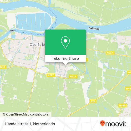 Handelstraat 1, 3261 WG Oud-Beijerland map