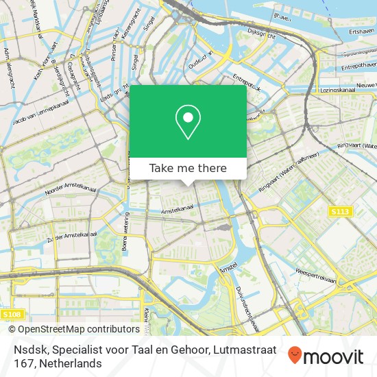 Nsdsk, Specialist voor Taal en Gehoor, Lutmastraat 167 Karte