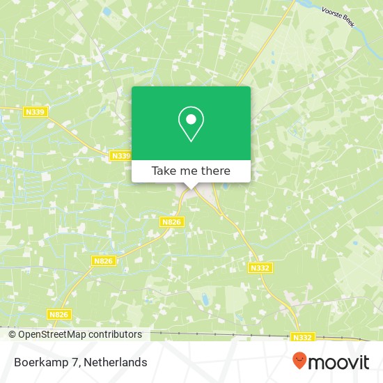 Boerkamp 7, 7245 BM Laren map