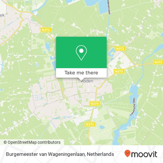 Burgemeester van Wageningenlaan, 9301 BG Roden map