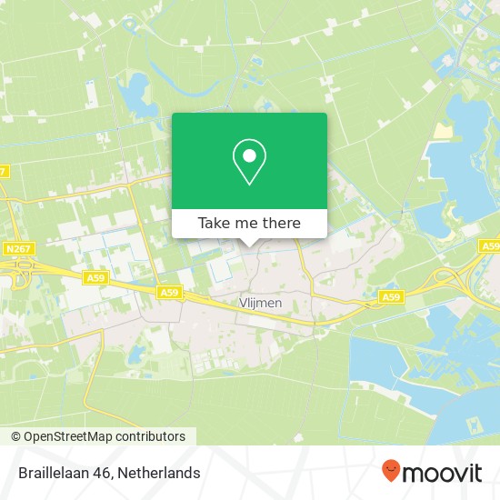 Braillelaan 46, 5252 CW Vlijmen map