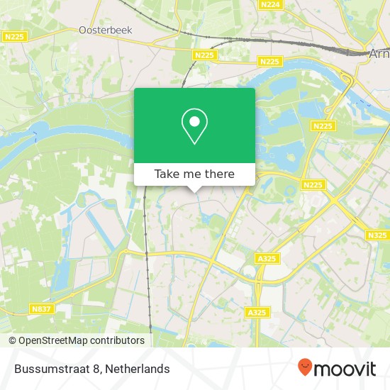 Bussumstraat 8, 6843 AA Arnhem map
