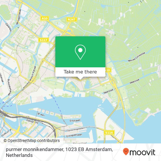 purmer monnikendammer, 1023 EB Amsterdam map