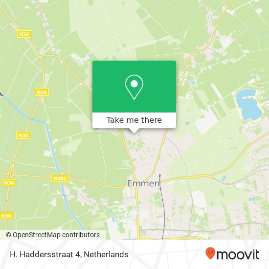 H. Haddersstraat 4, 7815 EH Emmen map