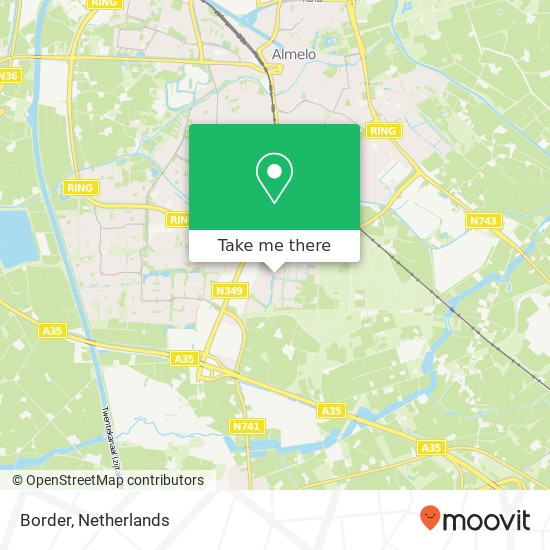 Border, 7609 XA Almelo map