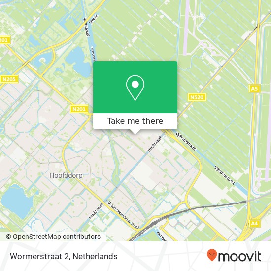 Wormerstraat 2, 2131 AX Hoofddorp map