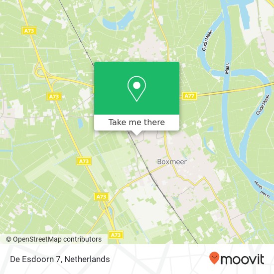 De Esdoorn 7, 5831 RC Boxmeer Karte