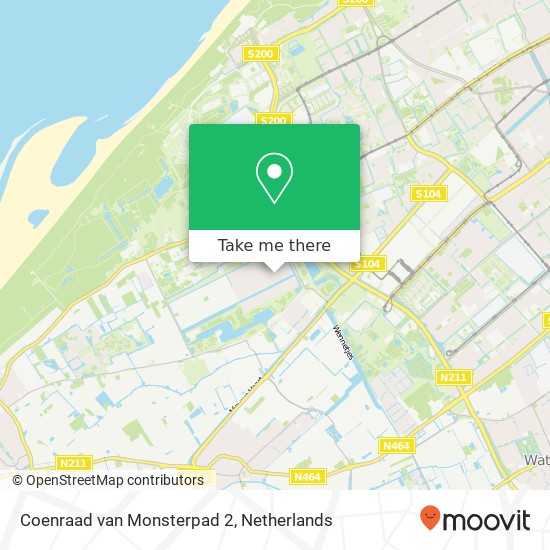 Coenraad van Monsterpad 2, 2553 EN Den Haag Karte