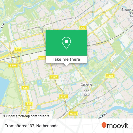 Tromsödreef 37, 3067 DL Rotterdam map