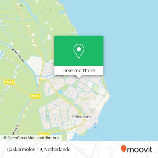 Tjaskermolen 19, 1135 LM Edam map