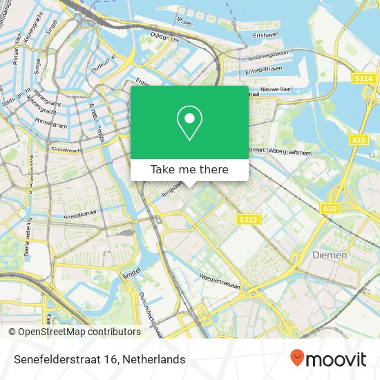 Senefelderstraat 16, 1097 CX Amsterdam map