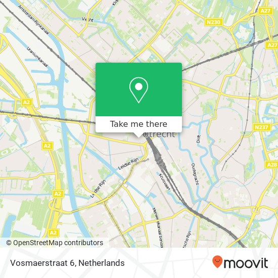 Vosmaerstraat 6, 3532 XD Utrecht Karte