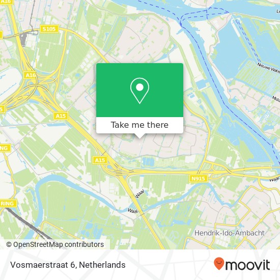 Vosmaerstraat 6, 2985 BT Ridderkerk map