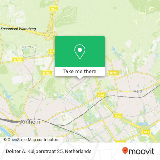 Dokter A. Kuijperstraat 25, 6823 EC Arnhem map