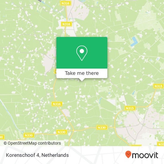 Korenschoof 4, 7021 MB Zelhem map