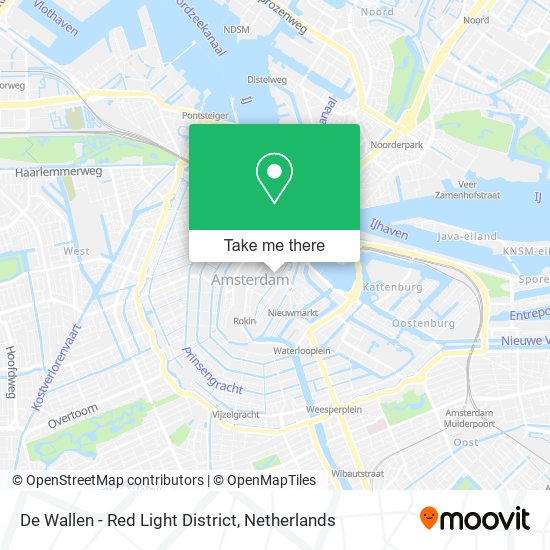 De Wallen - Red Light District map