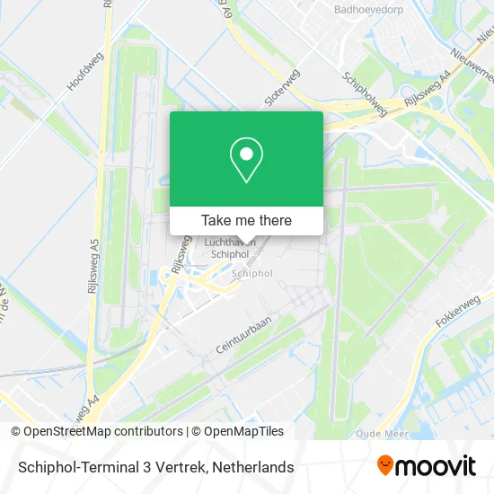 Schiphol-Terminal 3 Vertrek map