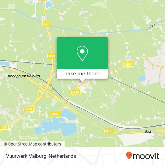 Vuurwerk Valburg, Kerkstraat 8 map