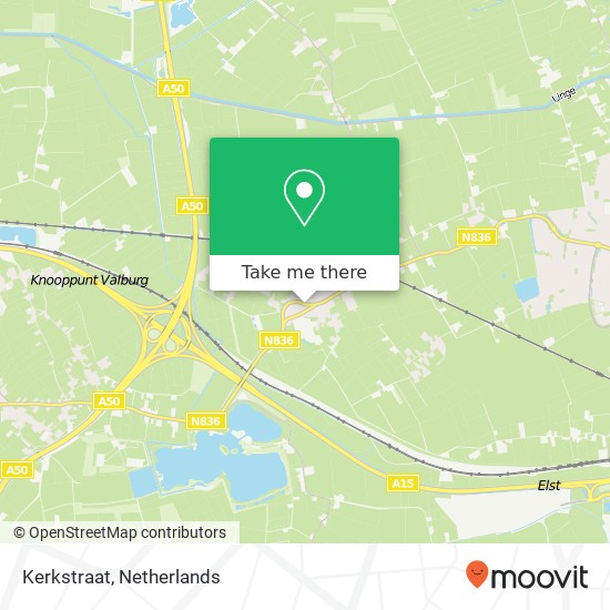 Kerkstraat, 6675 BT Valburg map