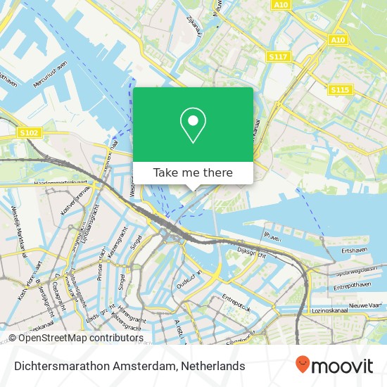 Dichtersmarathon Amsterdam map