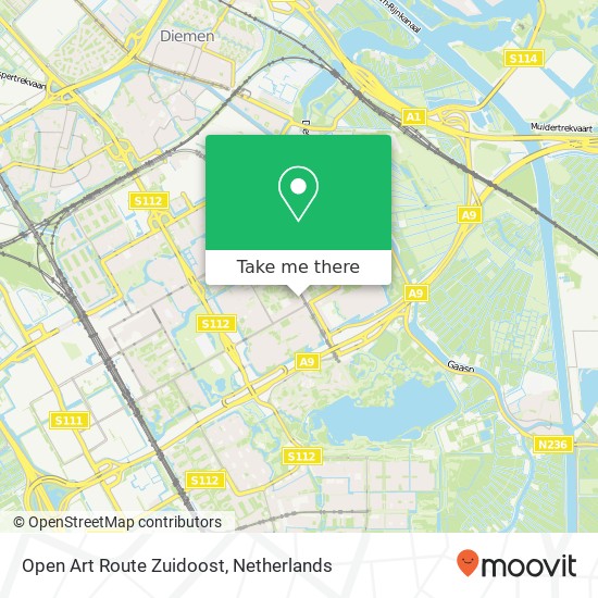 Open Art Route Zuidoost map