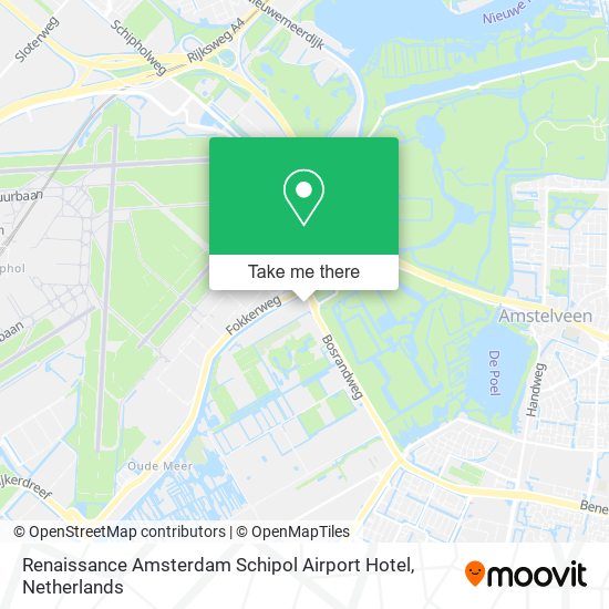 Renaissance Amsterdam Schipol Airport Hotel map