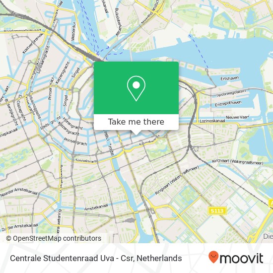 Centrale Studentenraad Uva - Csr, Nieuwe Achtergracht 170 map
