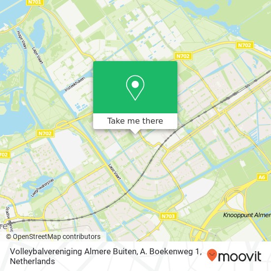 Volleybalvereniging Almere Buiten, A. Boekenweg 1 map