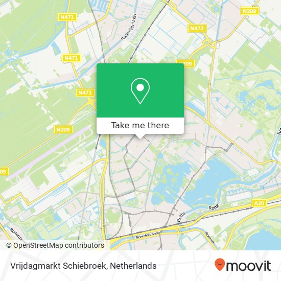 Vrijdagmarkt Schiebroek, Rododendronplein map