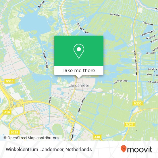 Winkelcentrum Landsmeer map