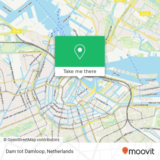 Dam tot Damloop, Prins Hendrikkade map