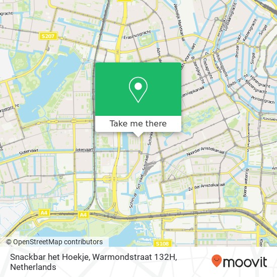 Snackbar het Hoekje, Warmondstraat 132H map