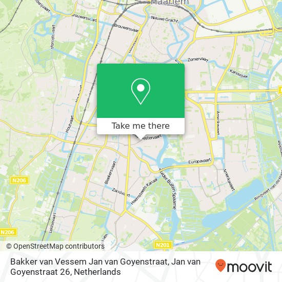 Bakker van Vessem Jan van Goyenstraat, Jan van Goyenstraat 26 Karte