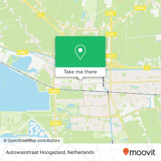 Autowasstraat Hoogezand, Industrieweg 30A map
