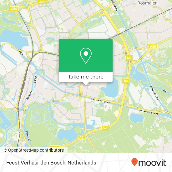 Feest Verhuur den Bosch, Rijnstraat 465 map