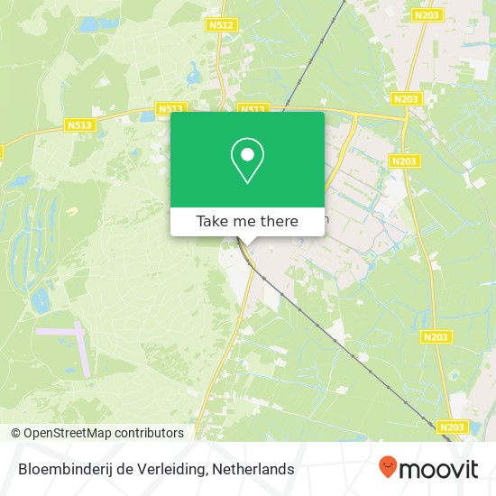 Bloembinderij de Verleiding, Burgemeester Mooijstraat 28 map