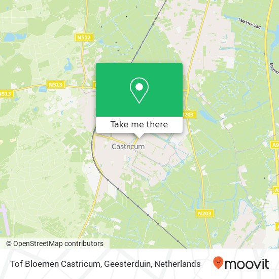 Tof Bloemen Castricum, Geesterduin map