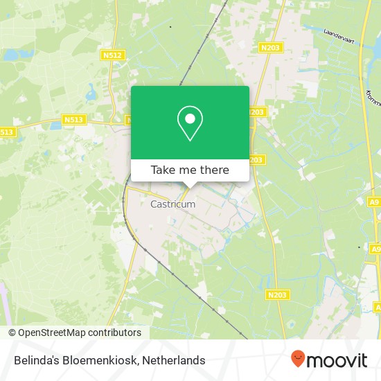 Belinda's Bloemenkiosk, Geesterduin map