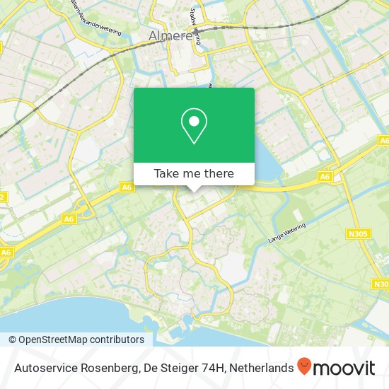 Autoservice Rosenberg, De Steiger 74H map