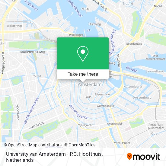University van Amsterdam - P.C. Hoofthuis map