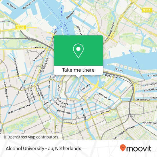 Alcohol University - au, Korte Stormsteeg Karte