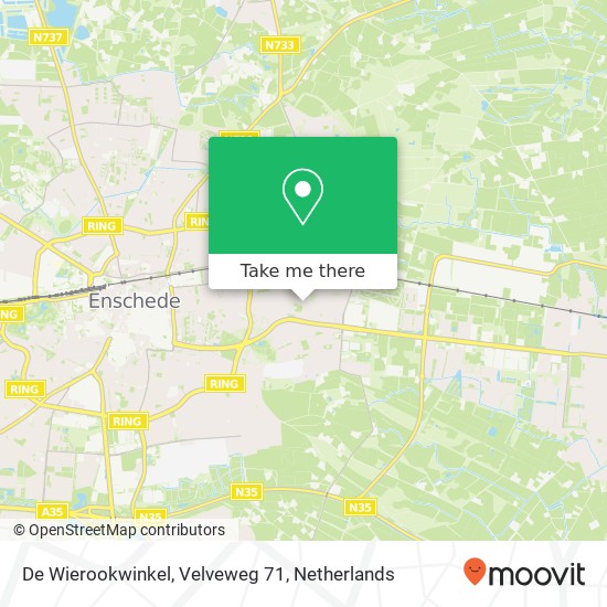 De Wierookwinkel, Velveweg 71 map